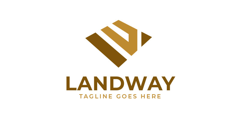 LW letter land logo design