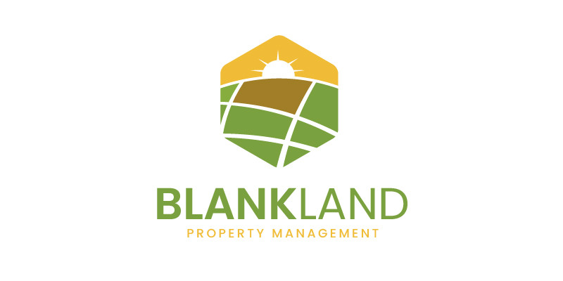 Blank Land Properties Logo Design Template