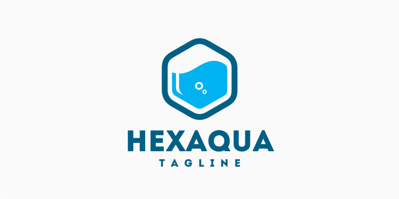 Hexaqua Logo Template