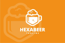 Hexagon Beer Logo Template Screenshot 2