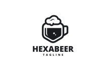 Hexagon Beer Logo Template Screenshot 3