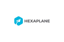 Hexagon Plane Logo Template Screenshot 1