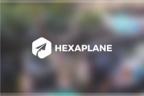 Hexagon Plane Logo Template Screenshot 2