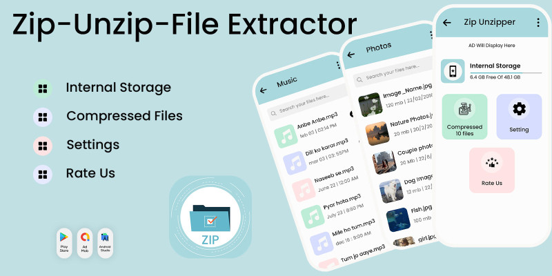 Zip Unzip File Extractor - Android Source Code
