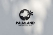 Palm Tree Landscape Logo Design Screenshot 2