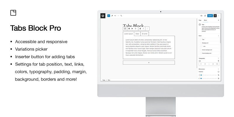 Tabs Block Pro for WordPress