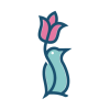 cuter-penguins-flower-logo