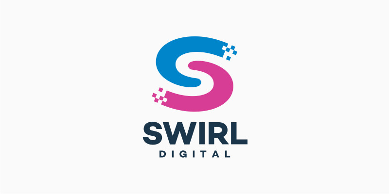 Swirl Digital Letter S Logo