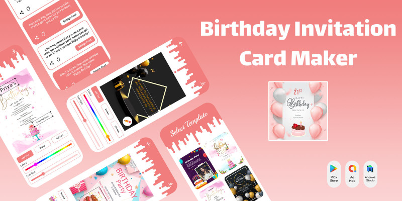 Birthday Invitation Card Maker - Android App