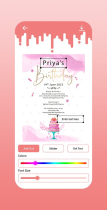 Birthday Invitation Card Maker - Android App Screenshot 3