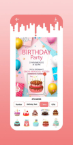 Birthday Invitation Card Maker - Android App Screenshot 5