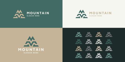 Letter M - Mountain Logo for All Business