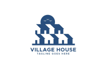 Village House Town Logo Design Template Screenshot 1