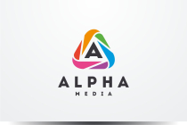 Alpha Media Letter A Logo Screenshot 1