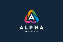 Alpha Media Letter A Logo Screenshot 2