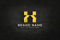 HM Letter House Logo Design Template Screenshot 2