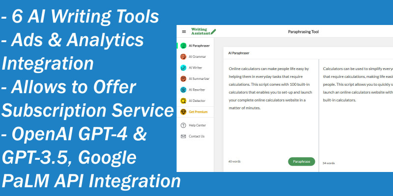 AI Based Paraphrasing and Writing Assistant Tools