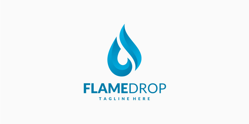 Flame Drop Logo Template