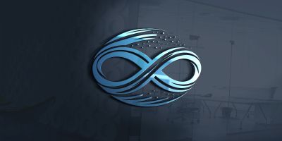 Infinity Shape Abstract Logo Template Vector