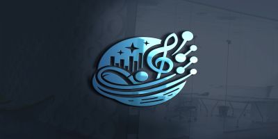 Music Store Logo Template Vector