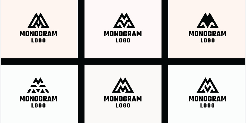 Monogram Letter M Logo Pack