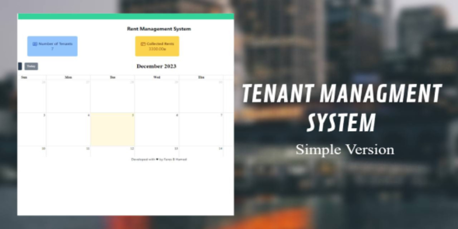 Tenant Management System - Simple Version by Fares12 | Codester