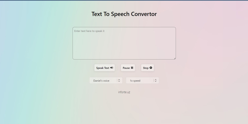 Text To Speech Convertor In JavaScript