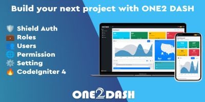 One2 Dash Lite - Admin Panel with Shield And CRU