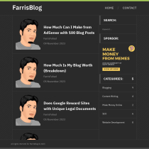 FarrisBlog - PHP Blogging Script Screenshot 1