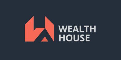 WH letter house building logo design template