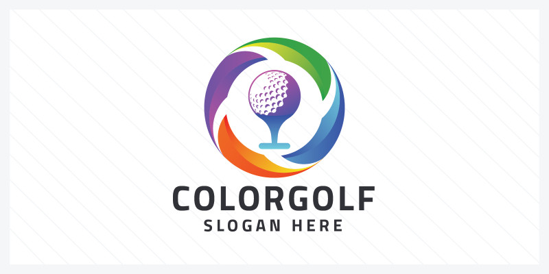 Color Golf Professional Logo Tamplate