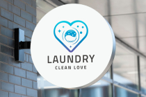 Laundry Clean Love Logo Screenshot 1