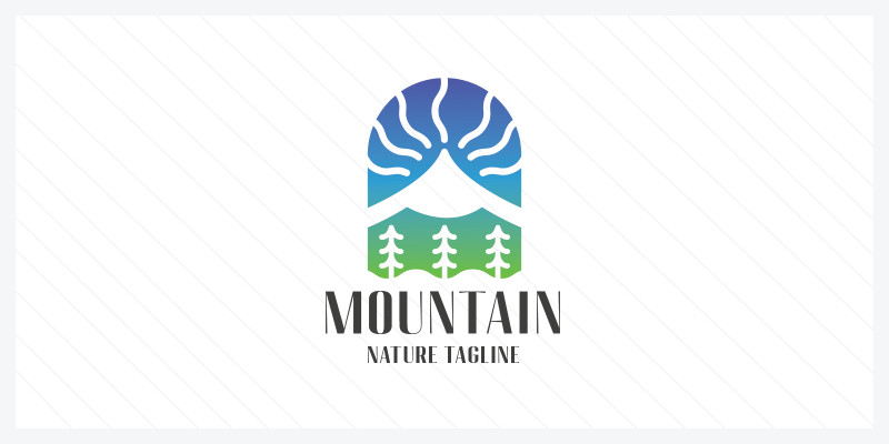 Mountain Nature Letter M Logo