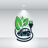 Electric Car Logo Template Vector