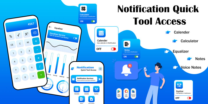 Notification Quick Tool Access - Android Template