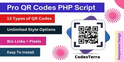 Pro QR Codes Bio Links PHP Script