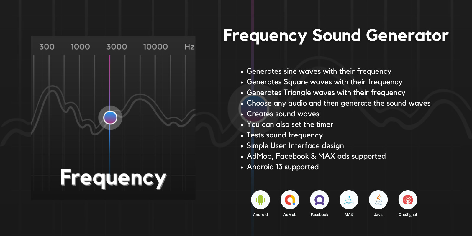 Frequency Sound Generator - Android App Template by Hrnathani | Codester