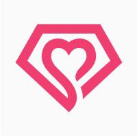 Diamond Heart Logo Template