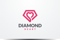 Diamond Heart Logo Template Screenshot 1