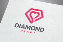 Diamond Heart Logo Template Screenshot 2