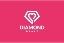 Diamond Heart Logo Template Screenshot 3
