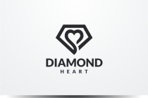 Diamond Heart Logo Template Screenshot 4