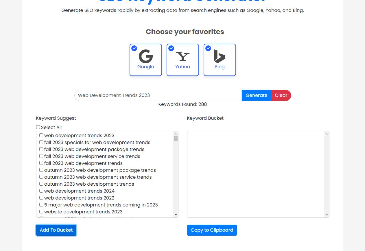 SEO Keyword Generator JavaScript by Kawinduwijewardhane | Codester