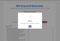 SEO Keyword Generator JavaScript Screenshot 2