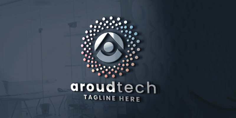 Around Tech Letter A Logo