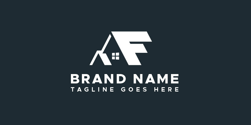 Letter F house logo design template