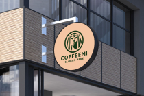 Coffee Shop Women Face Logo Template Screenshot 3