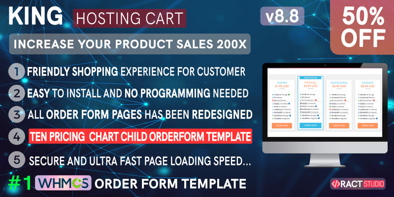 King Hosting Cart - 10 WHMCS Order Form Template