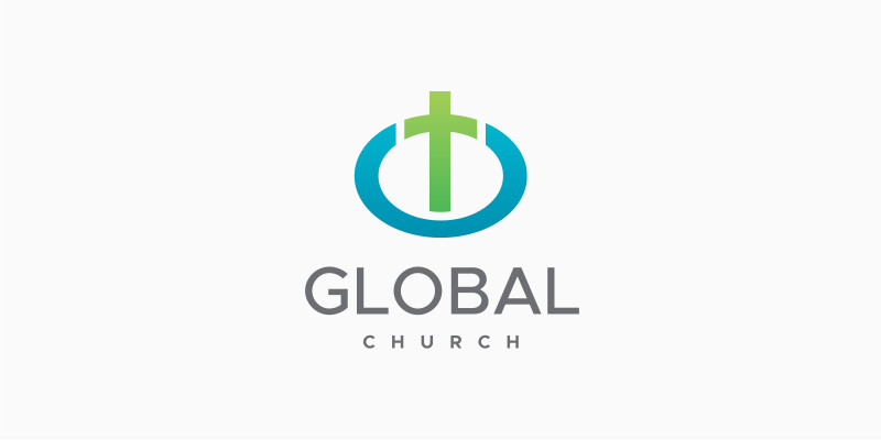 Global Church logo design vector