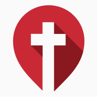 Church Locator vector logo design